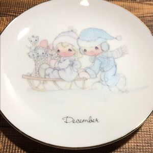 December ~ Precious Moments 1983 Birthday Collectors Plate
